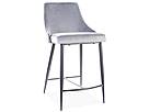 Barová čalouněná židle PIANO II velvet černá - šedá BLUVEL 14