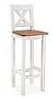 Barová židle Classic Wood WHITE SIL23