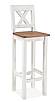 Barová židle Classic Wood WHITE SIL23