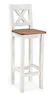 Barová židle Classic Wood WHITE SIL23