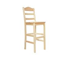 Barová židle z masivu, Bez povrchové úpravy