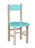Buková dětská židlička MERCI máta - bezbarvý lak