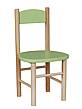 Buková dětská židlička MERCI pistácie - bezbarvý lak