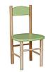 Buková dětská židlička MERCI pistácie - bezbarvý lak