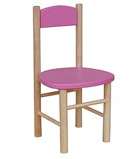 Buková dětská židlička MERCI ružová - bezbarvý lak
