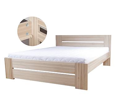 Buková manželská postel DEBORA 87 - 160 x 200 cm - odstín třešeň
