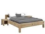 Buková manželská postel RITA 200x200 cm s nočními stolky