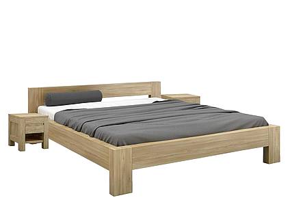 Buková postel Moderno L2 140x200 s nočními stolky