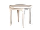 Bukový bílý kulatý stůl JARO 130 - 180 cm rozkládací