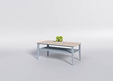 Bukový konferenční stolek MAROKO STL1 100x200 cm šedomodrý