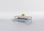 Bukový konferenční stolek MAROKO STL1 140x80 cm šedomodrý