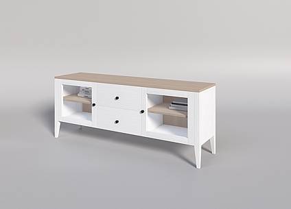 Bukový TV stolek MAROKO White KT5 bílý