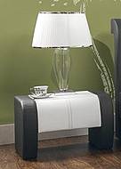 Čalouněný noční stolek NAOMI ST4 - bílá/grafit