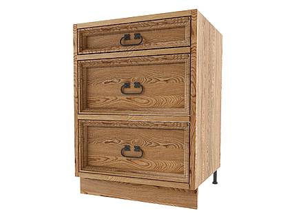 Classic Wood dřevěná kuchyňská skříňka se šuplíky KS65