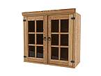 Classic Wood horní dřevěná kuchyňská skříňka s prosklenými dvířky GS82