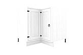 Classic Wood WHITE dřevěná kuchyňská rohová skříňka s dvířky KNA90