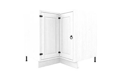 Classic Wood WHITE dřevěná kuchyňská rohová skříňka s dvířky KNA90