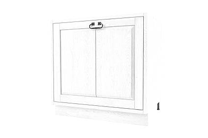 Classic Wood WHITE dřevěná kuchyňská skříňka pro dřez KK82 s třídicím košem