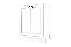 Classic Wood WHITE dřevěná kuchyňská skříňka pro myčku KZ60/65