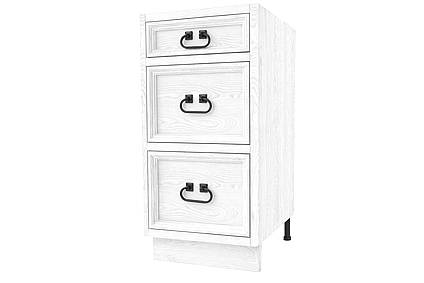 Classic Wood WHITE dřevěná kuchyňská skříňka se šuplíky KS42