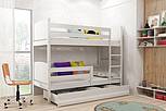Dětská patrová postel TAMI se šuplíkem 160 cm - barva bílá