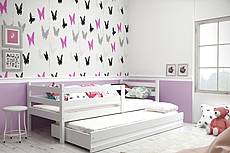 Dětská postel ERYK s přistýlkou 190 cm - barva bílá