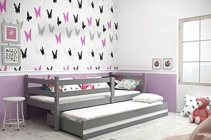 Dětská postel ERYK s přistýlkou 190 cm - barva grafit