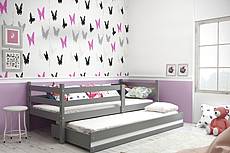 Dětská postel ERYK s přistýlkou 200 cm - barva grafit