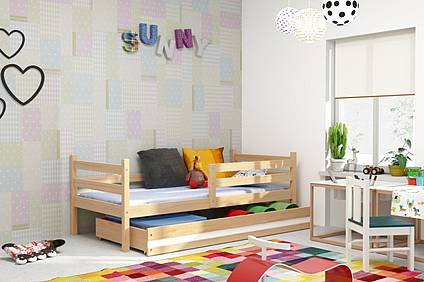 Dětská postel ERYK se šuplíkem 190 cm - barva přírodní