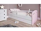Dětská postel JULIE 140 x 80 se šuplíkem, růžová