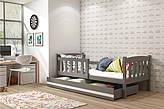 Dětská postel KUBÍK se šuplíkem 160 cm - barva grafit