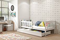 Dětská postel KUBÍK se šuplíkem 200 cm - barva bílá