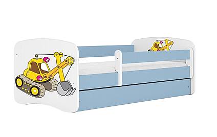 Dětská postel MONTE - bagr 160x80 cm, se šuplíkem