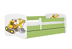 Dětská postel MONTE - bagr 180x80 cm, se šuplíkem