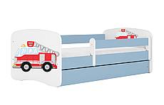 Dětská postel MONTE - požární auto 140x70 cm, se šuplíkem