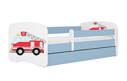 Dětská postel MONTE - požární auto 140x70 cm, se šuplíkem