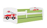 Dětská postel MONTE - požární auto 160x80 cm, se šuplíkem