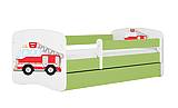 Dětská postel MONTE - požární auto 160x80 cm, se šuplíkem