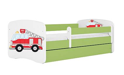 Dětská postel MONTE - požární auto 160x80 cm, se šuplíkem
