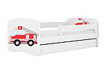 Dětská postel MONTE - požární auto 180x80 cm, se šuplíkem