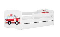 Dětská postel MONTE - požární auto 180x80 cm, se šuplíkem