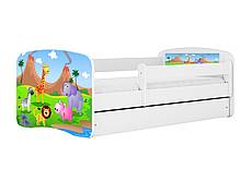 Dětská postel MONTE - safari 180x80 cm, se šuplíkem