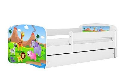 Dětská postel MONTE - safari 180x80 cm, se šuplíkem