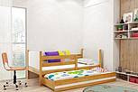 Dětská postel TAMI s přistýlkou 190 cm - barva olše