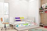 Dětská postel TAMI s přistýlkou 200 cm - barva bílá