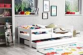 Dětská postel z masivu HUGO se šuplíkem - barva bílá