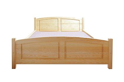 Dřevěná manželská postel Nikolas - š.180cm, přírodní