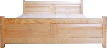 Dřevěná manželská postel Viktorie 140x200 cm, dub