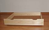 Dřevěný šuplík pod postel, š. 150 cm, bílý