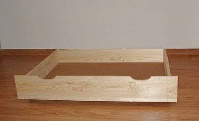 Dřevěný šuplík pod postel, š. 197 cm, přírodní
